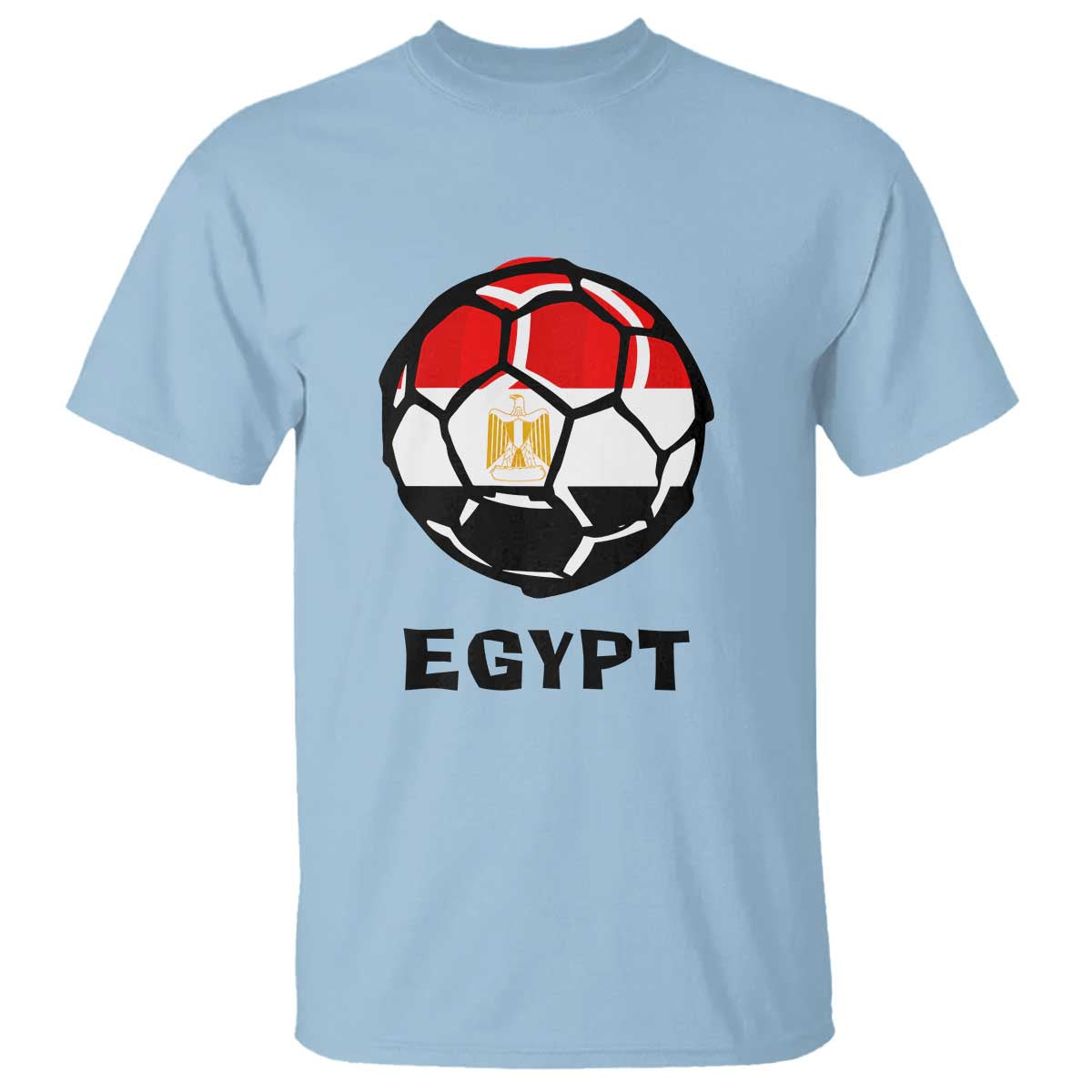 Egyptian Flag Soccer Ball Graphic T Shirt Egypt Pride Sports Football Fans Match Day