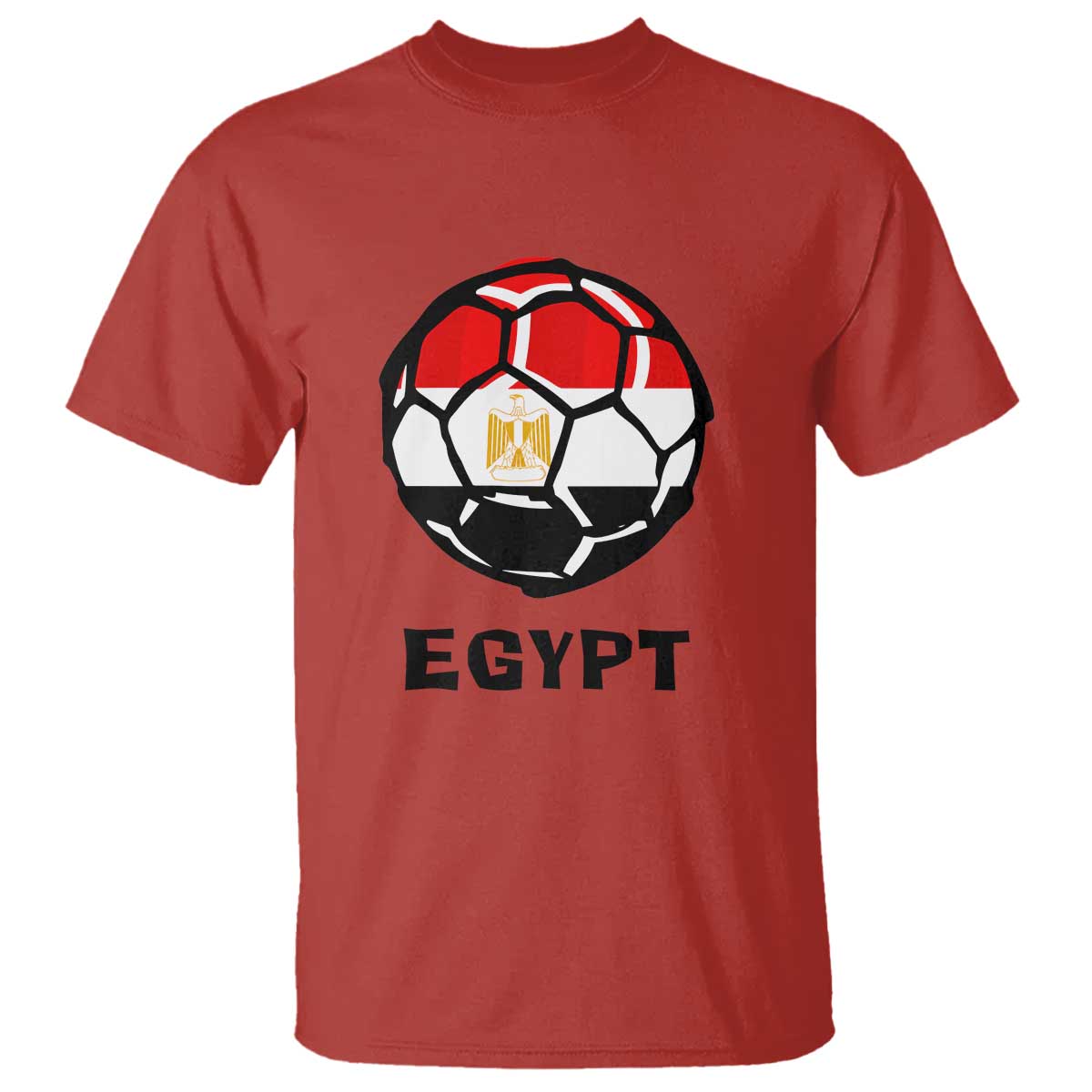 Egyptian Flag Soccer Ball Graphic T Shirt Egypt Pride Sports Football Fans Match Day