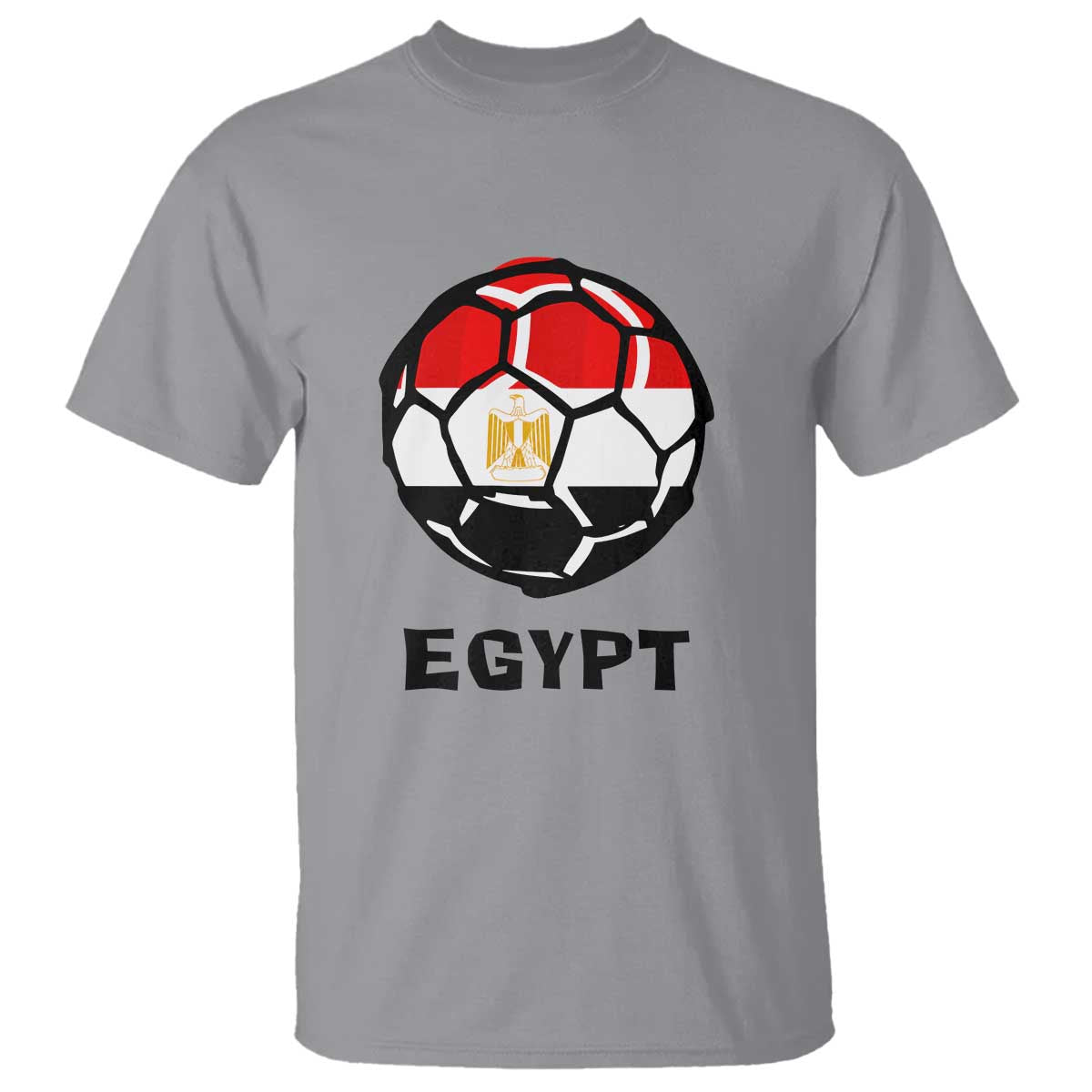 Egyptian Flag Soccer Ball Graphic T Shirt Egypt Pride Sports Football Fans Match Day