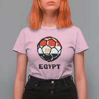 Egyptian Flag Soccer Ball Graphic T Shirt For Women Egypt Pride Sports Football Fans Match Day