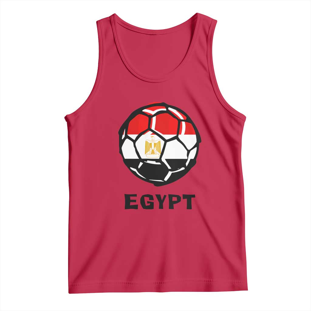 Egyptian Flag Soccer Ball Graphic Tank Top Egypt Pride Sports Football Fans Match Day