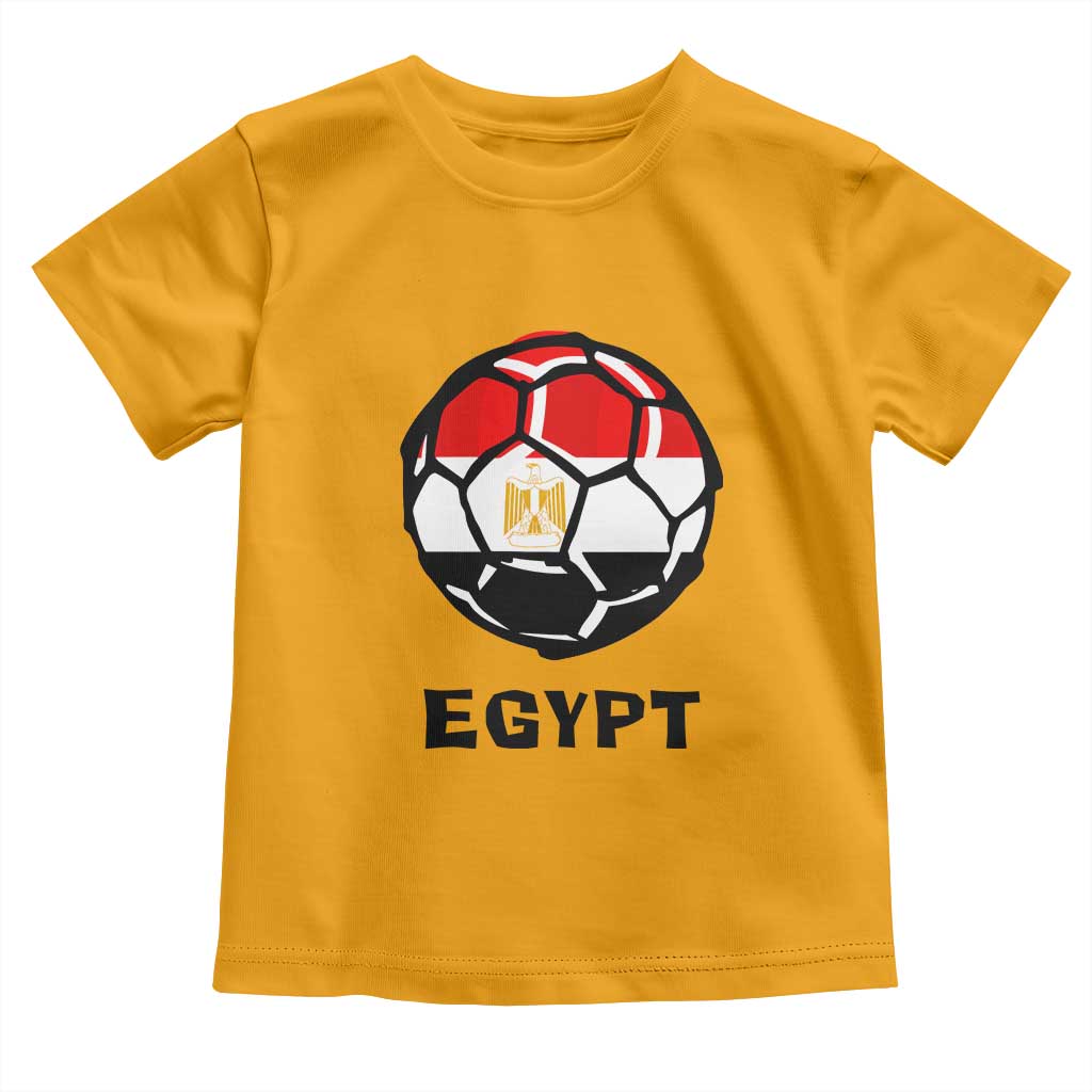 Egyptian Flag Soccer Ball Graphic Toddler T Shirt Egypt Pride Sports Football Fans Match Day