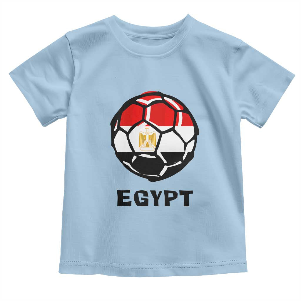 Egyptian Flag Soccer Ball Graphic Toddler T Shirt Egypt Pride Sports Football Fans Match Day