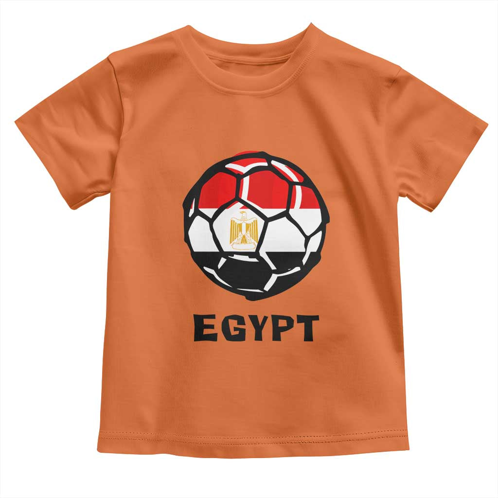 Egyptian Flag Soccer Ball Graphic Toddler T Shirt Egypt Pride Sports Football Fans Match Day