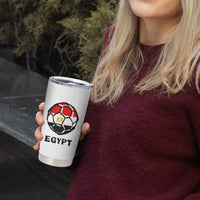 Egyptian Flag Soccer Ball Graphic Tumbler Cup Egypt Pride Sports Football Fans Match Day