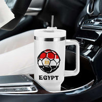 Egyptian Flag Soccer Ball Graphic Tumbler With Handle Egypt Pride Sports Football Fans Match Day
