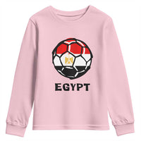 Egyptian Flag Soccer Ball Graphic Youth Sweatshirt Egypt Pride Sports Football Fans Match Day