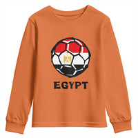 Egyptian Flag Soccer Ball Graphic Youth Sweatshirt Egypt Pride Sports Football Fans Match Day