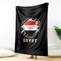 Egyptian Flag Soccer Ball Splatter Graphic Throw Blanket Egypt Pride Sports Football Fans Match Day