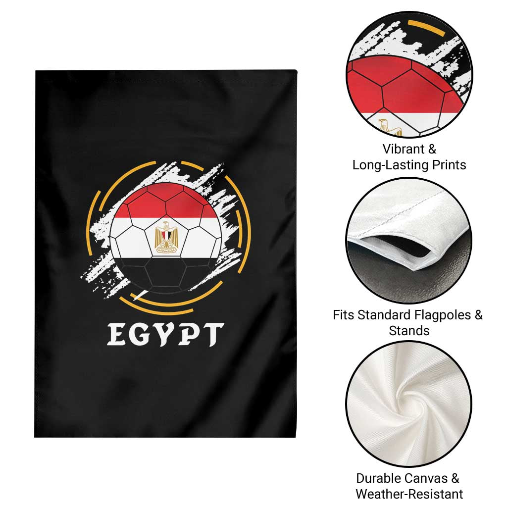 Egyptian Flag Soccer Ball Splatter Graphic Garden Flag Egypt Pride Sports Football Fans Match Day
