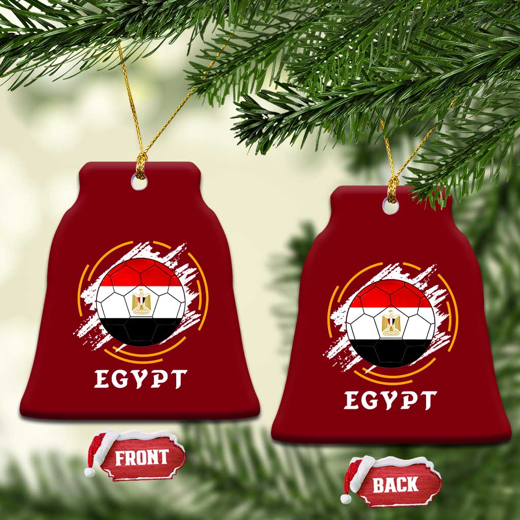 Egyptian Flag Soccer Ball Splatter Graphic Ceramic Ornament Egypt Pride Sports Football Fans Match Day