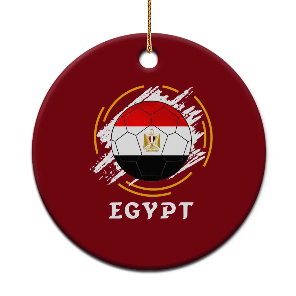 Egyptian Flag Soccer Ball Splatter Graphic Ceramic Ornament Egypt Pride Sports Football Fans Match Day