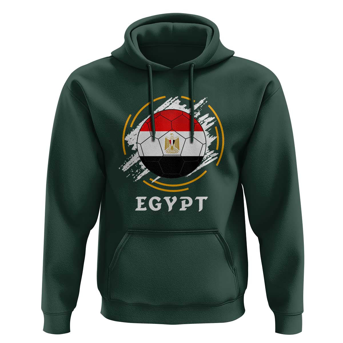 Egyptian Flag Soccer Ball Splatter Graphic Hoodie Egypt Pride Sports Football Fans Match Day