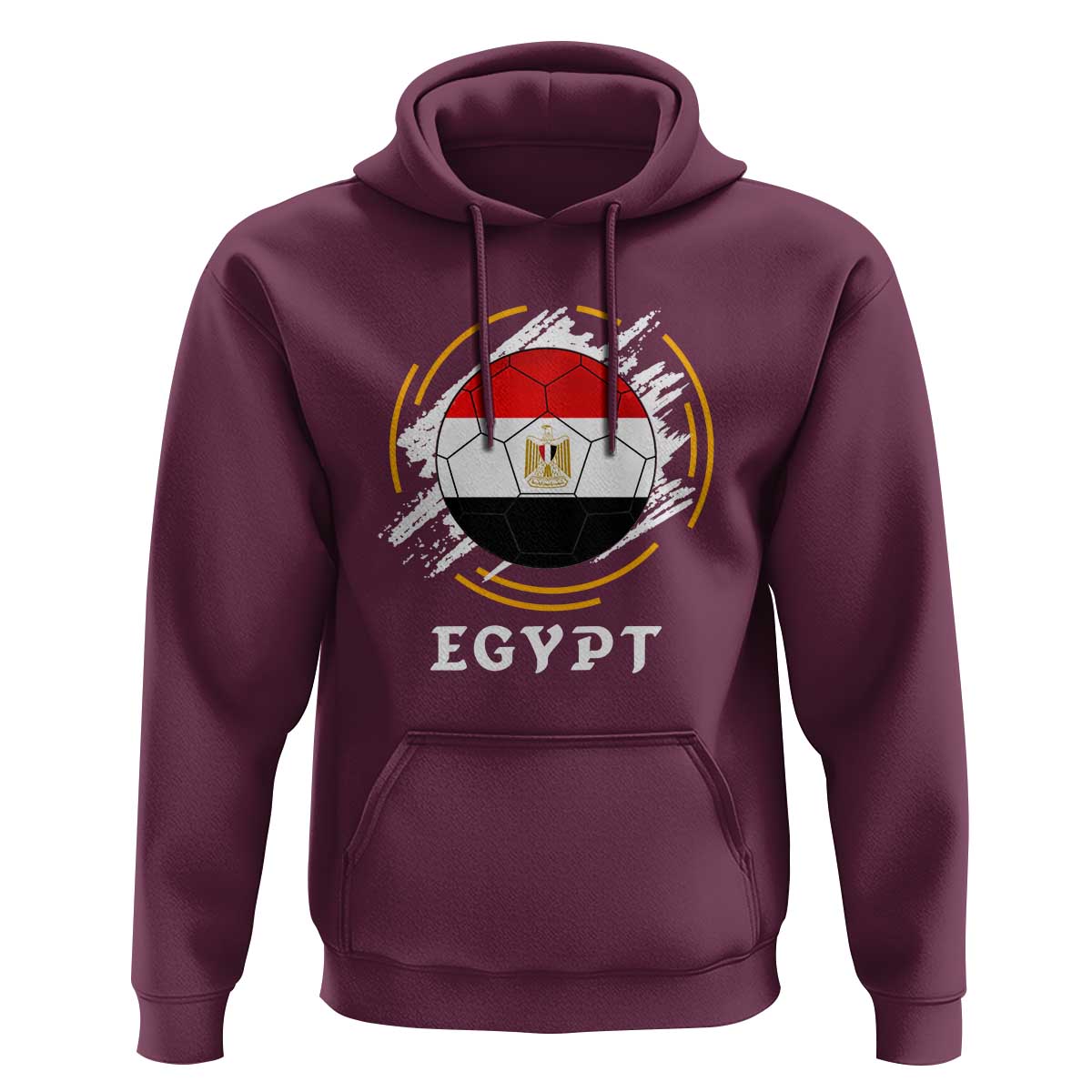 Egyptian Flag Soccer Ball Splatter Graphic Hoodie Egypt Pride Sports Football Fans Match Day