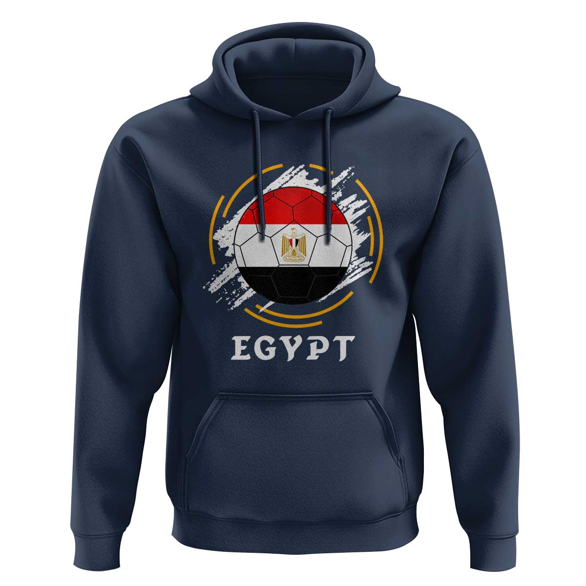 Egyptian Flag Soccer Ball Splatter Graphic Hoodie Egypt Pride Sports Football Fans Match Day