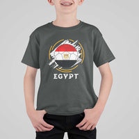 Egyptian Flag Soccer Ball Splatter Graphic T Shirt For Kid Egypt Pride Sports Football Fans Match Day