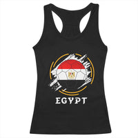 Egyptian Flag Soccer Ball Splatter Graphic Racerback Tank Top Egypt Pride Sports Football Fans Match Day
