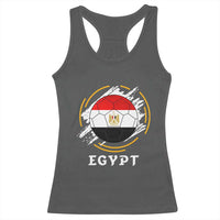 Egyptian Flag Soccer Ball Splatter Graphic Racerback Tank Top Egypt Pride Sports Football Fans Match Day