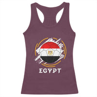 Egyptian Flag Soccer Ball Splatter Graphic Racerback Tank Top Egypt Pride Sports Football Fans Match Day