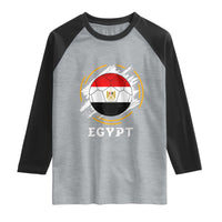 Egyptian Flag Soccer Ball Splatter Graphic Raglan Shirt Egypt Pride Sports Football Fans Match Day