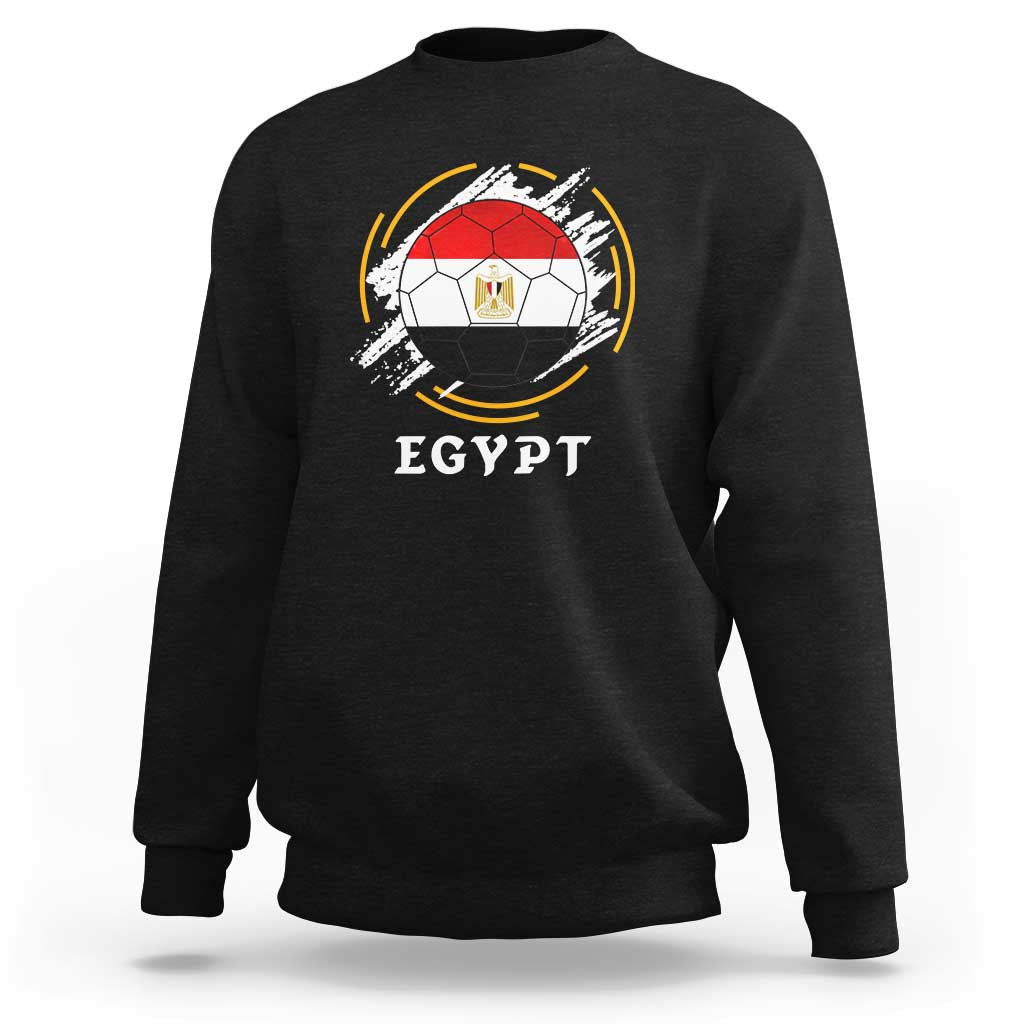 Egyptian Flag Soccer Ball Splatter Graphic Sweatshirt Egypt Pride Sports Football Fans Match Day