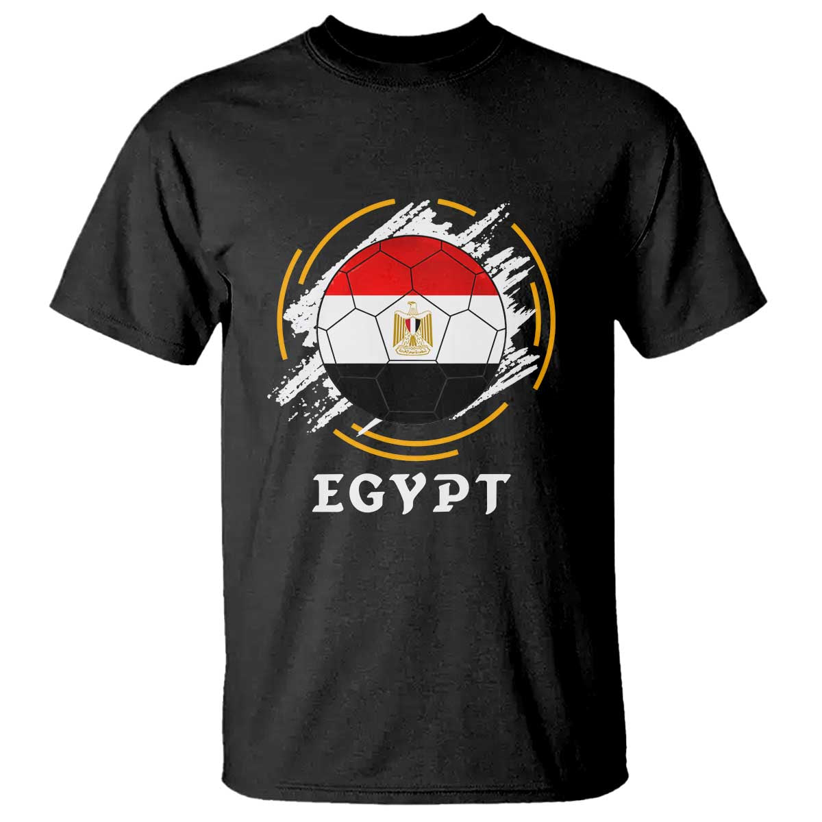 Egyptian Flag Soccer Ball Splatter Graphic T Shirt Egypt Pride Sports Football Fans Match Day