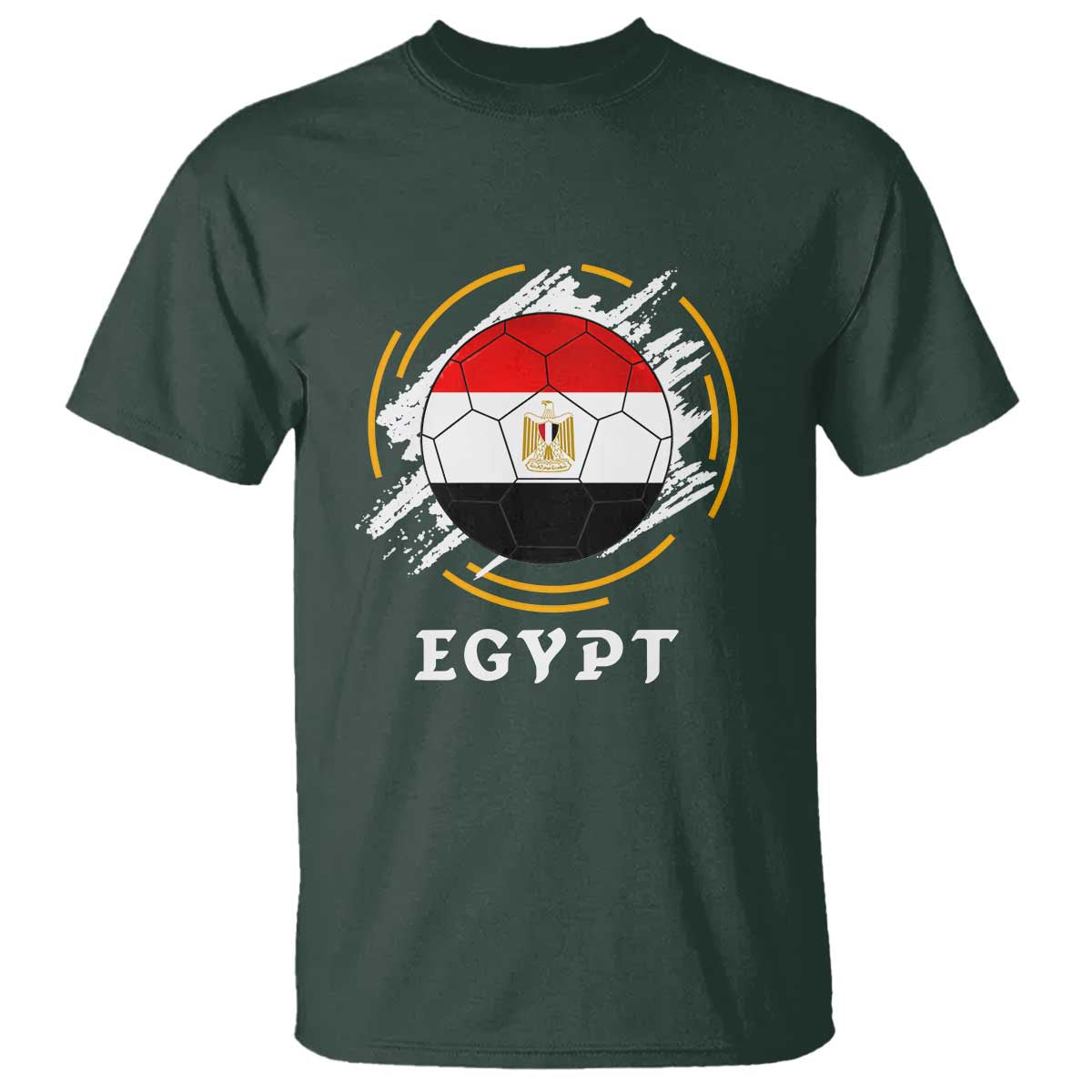 Egyptian Flag Soccer Ball Splatter Graphic T Shirt Egypt Pride Sports Football Fans Match Day