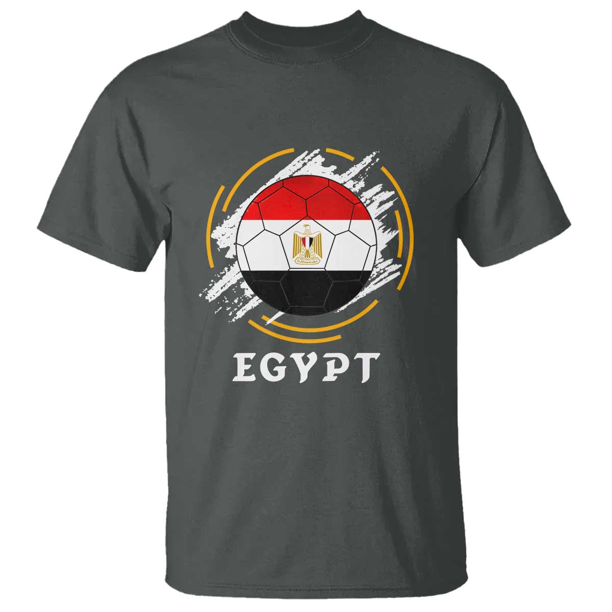 Egyptian Flag Soccer Ball Splatter Graphic T Shirt Egypt Pride Sports Football Fans Match Day