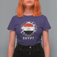 Egyptian Flag Soccer Ball Splatter Graphic T Shirt For Women Egypt Pride Sports Football Fans Match Day