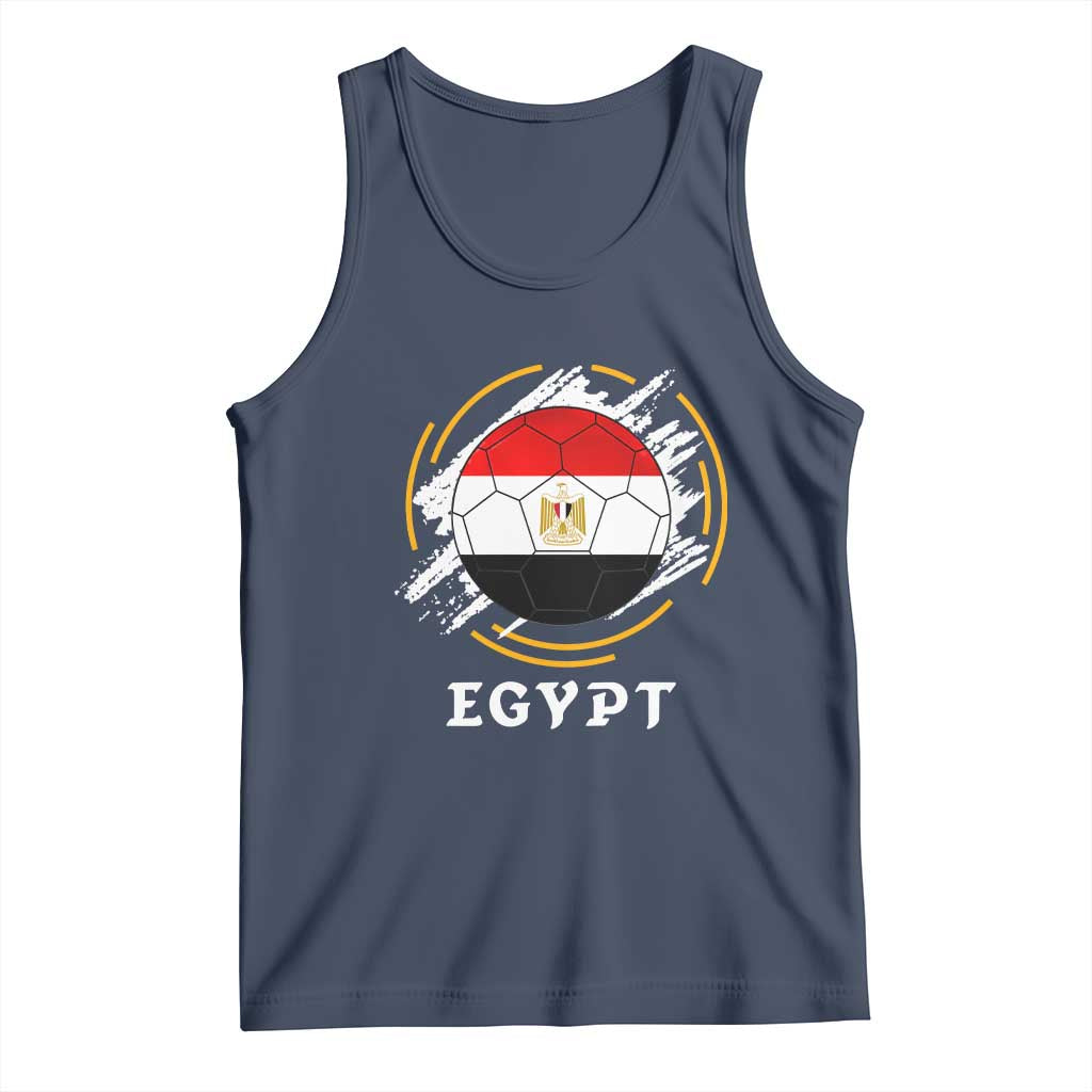 Egyptian Flag Soccer Ball Splatter Graphic Tank Top Egypt Pride Sports Football Fans Match Day
