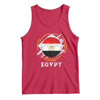 Egyptian Flag Soccer Ball Splatter Graphic Tank Top Egypt Pride Sports Football Fans Match Day