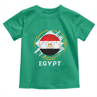 Egyptian Flag Soccer Ball Splatter Graphic Toddler T Shirt Egypt Pride Sports Football Fans Match Day