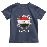 Egyptian Flag Soccer Ball Splatter Graphic Toddler T Shirt Egypt Pride Sports Football Fans Match Day