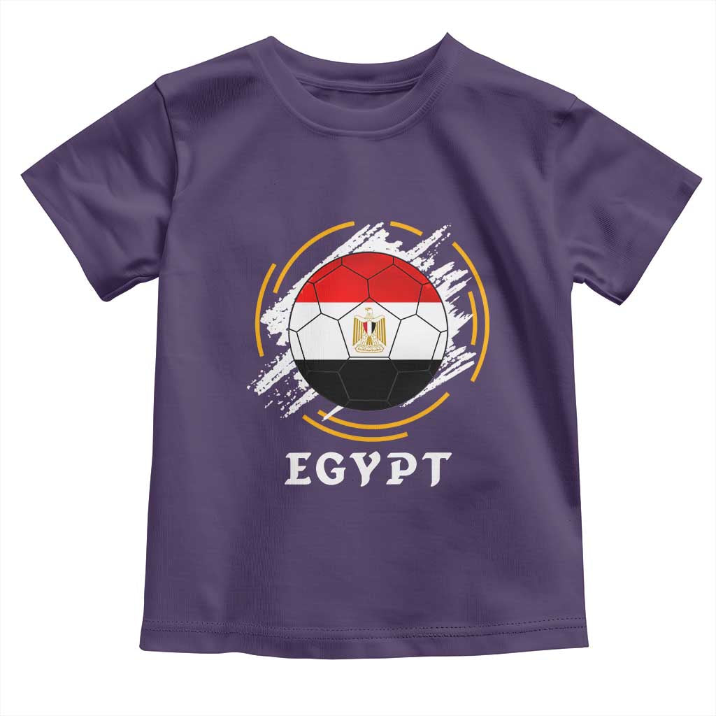 Egyptian Flag Soccer Ball Splatter Graphic Toddler T Shirt Egypt Pride Sports Football Fans Match Day