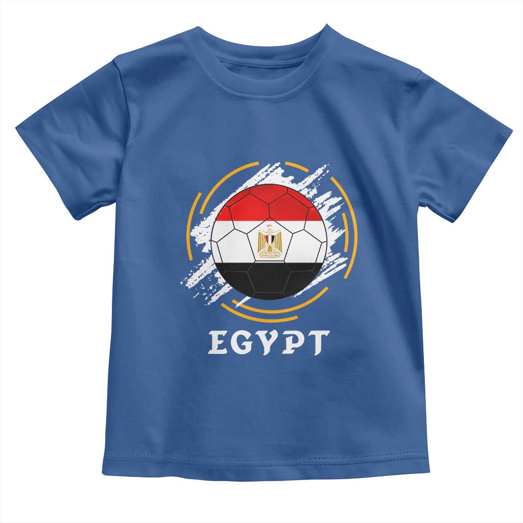 Egyptian Flag Soccer Ball Splatter Graphic Toddler T Shirt Egypt Pride Sports Football Fans Match Day