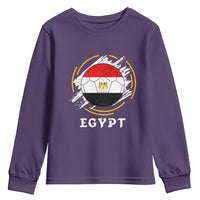 Egyptian Flag Soccer Ball Splatter Graphic Youth Sweatshirt Egypt Pride Sports Football Fans Match Day