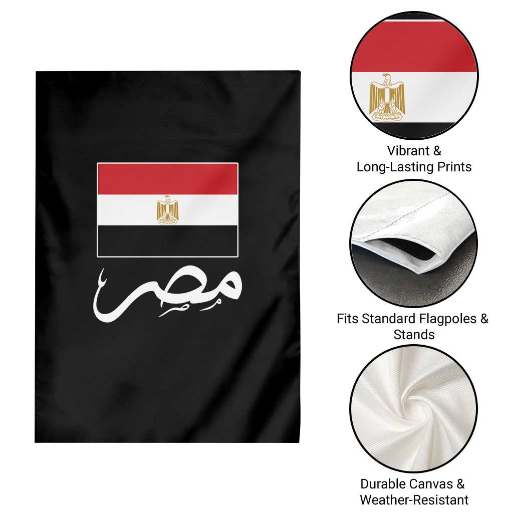 Egyptian Flag Misr Arabic Calligraphy Garden Flag Patriotic Egypt Heritage Pride