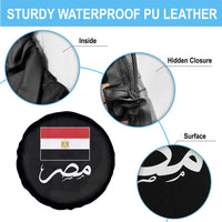 Egyptian Flag Misr Arabic Calligraphy Spare Tire Cover Patriotic Egypt Heritage Pride