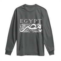 Egypt Misr Arabic Calligraphy Long Sleeve Shirt Vintage Egyptian Heritage Pharaonic Pattern Graphic