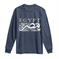 Egypt Misr Arabic Calligraphy Long Sleeve Shirt Vintage Egyptian Heritage Pharaonic Pattern Graphic