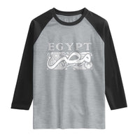 Egypt Misr Arabic Calligraphy Raglan Shirt Vintage Egyptian Heritage Pharaonic Pattern Graphic