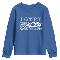 Egypt Misr Arabic Calligraphy Youth Sweatshirt Vintage Egyptian Heritage Pharaonic Pattern Graphic