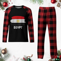 Egypt Flag Misr Pride Plaid Pajama Set Egyptian Eagle of Saladin Heritage