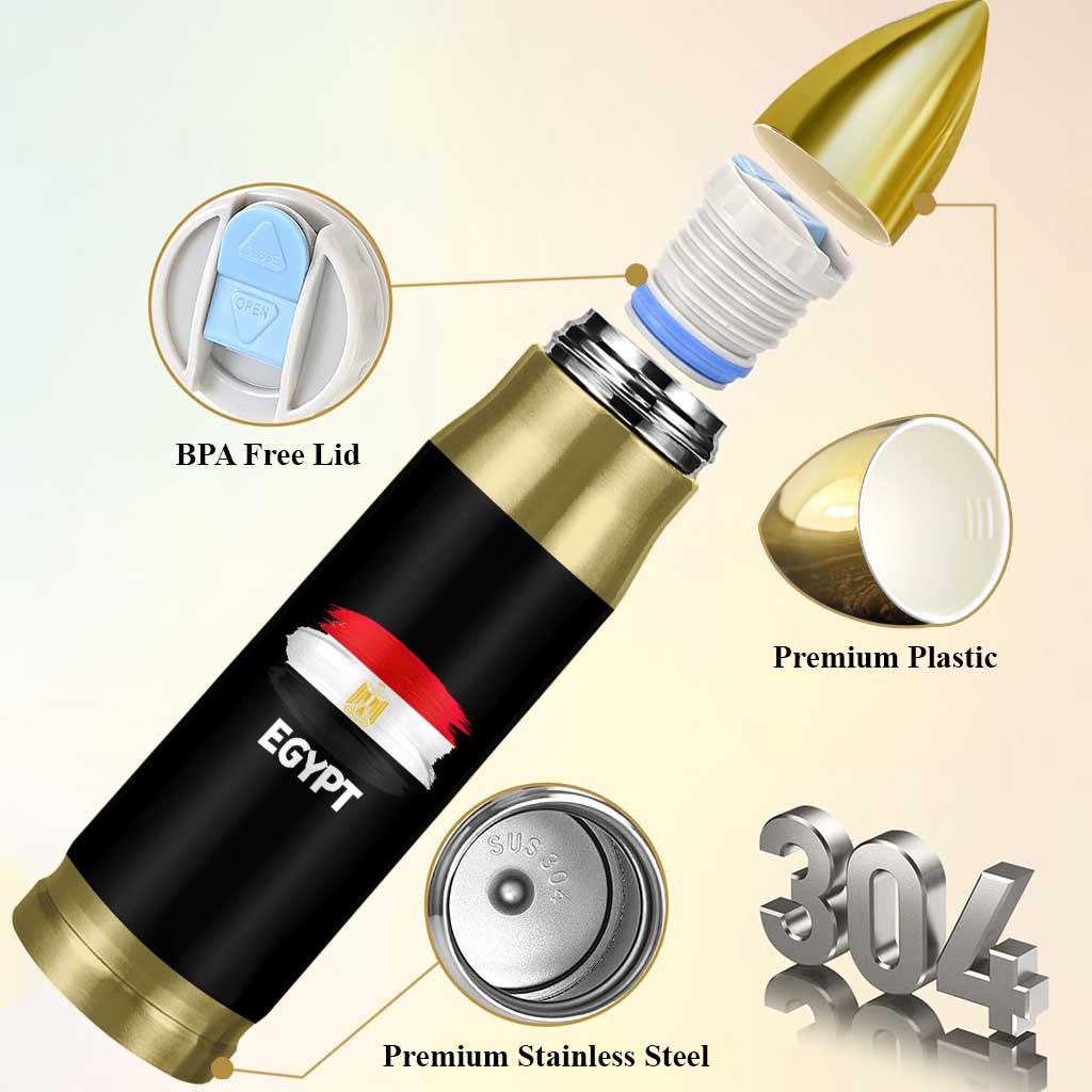 Egypt Flag Misr Pride Bullet Tumbler Egyptian Eagle of Saladin Heritage