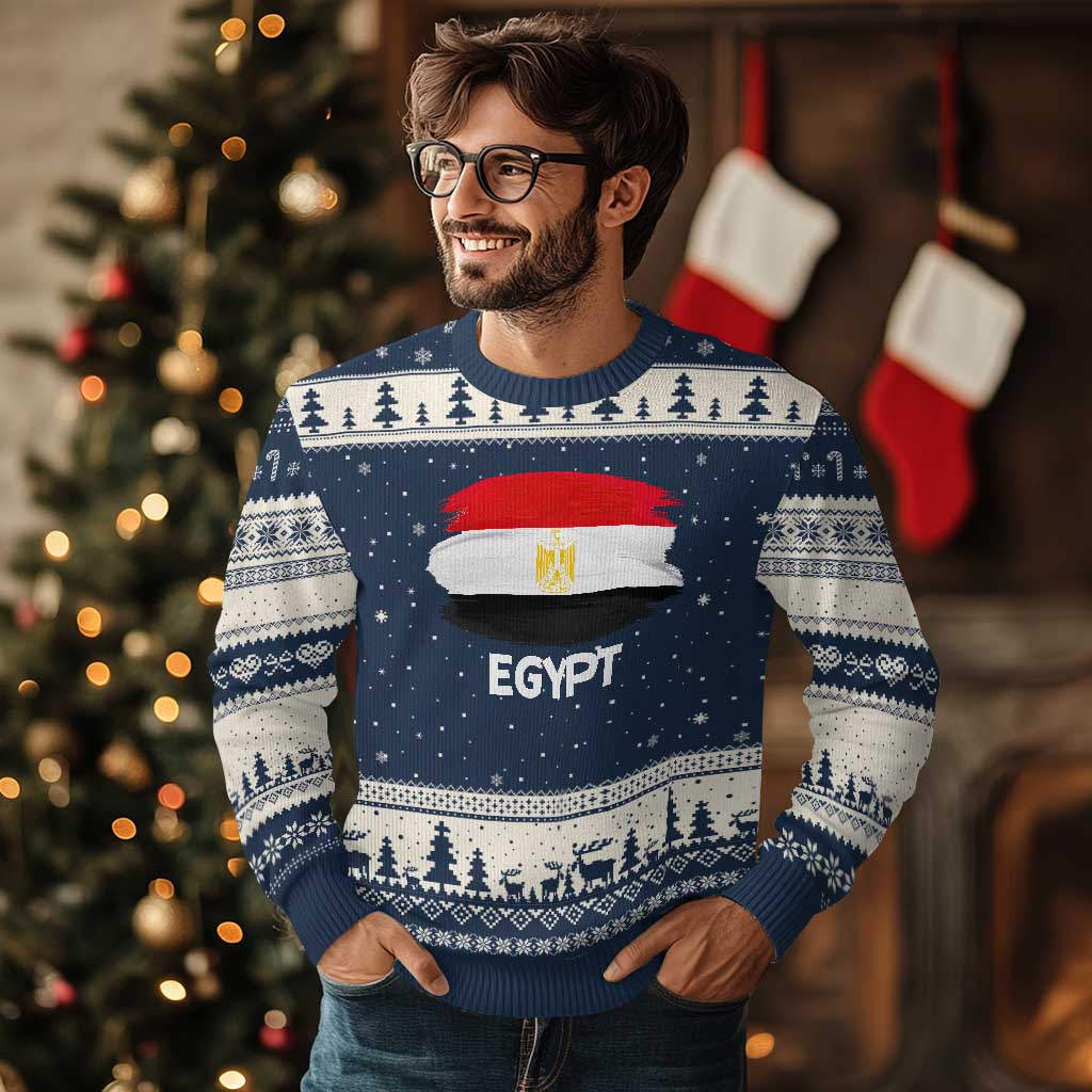 Egypt Flag Misr Pride Ugly Christmas Sweater Egyptian Eagle of Saladin Heritage