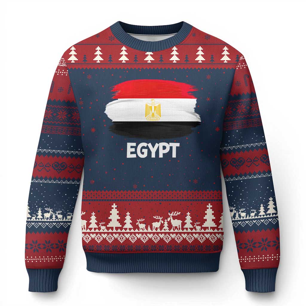 Egypt Flag Misr Pride Ugly Christmas Sweater Egyptian Eagle of Saladin Heritage
