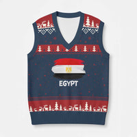 Egypt Flag Misr Pride V-Neck Knit Sweater Vest Egyptian Eagle of Saladin Heritage