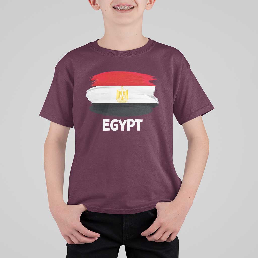 Egypt Flag Misr Pride T Shirt For Kid Egyptian Eagle of Saladin Heritage