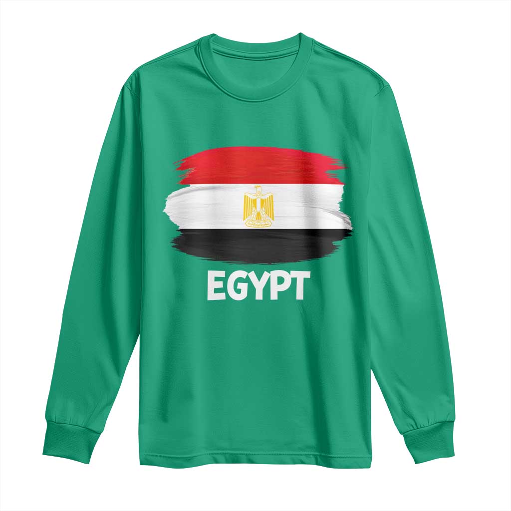 Egypt Flag Misr Pride Long Sleeve Shirt Egyptian Eagle of Saladin Heritage
