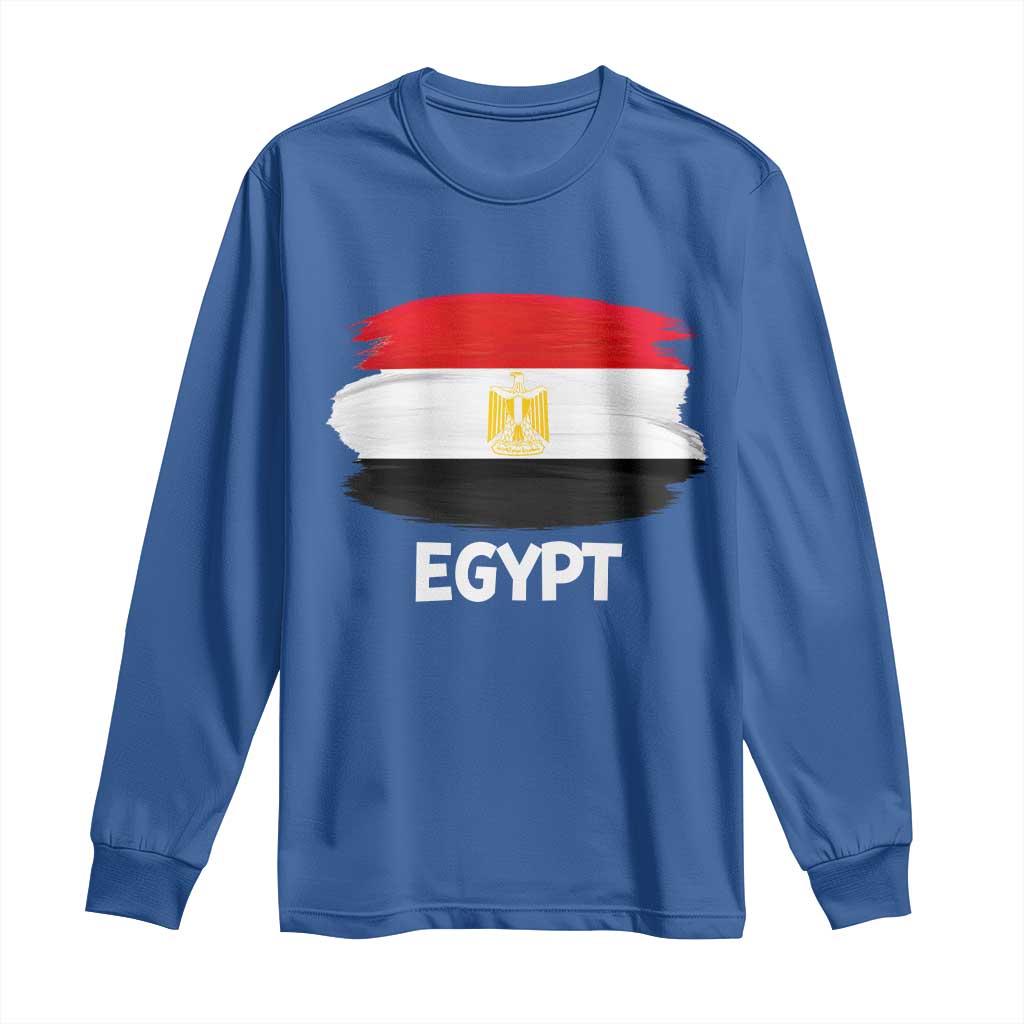 Egypt Flag Misr Pride Long Sleeve Shirt Egyptian Eagle of Saladin Heritage